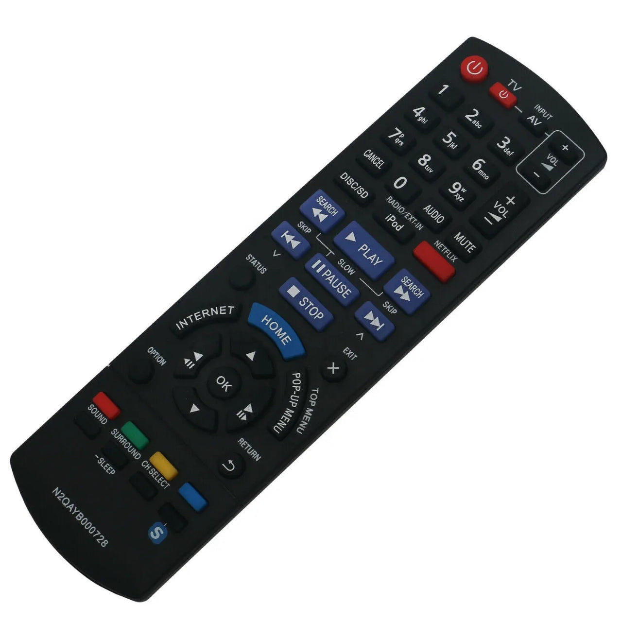 N2QAYB000728 Replacement Remote for Panasonic Blu-ray Disc Home Theater Sound Systems