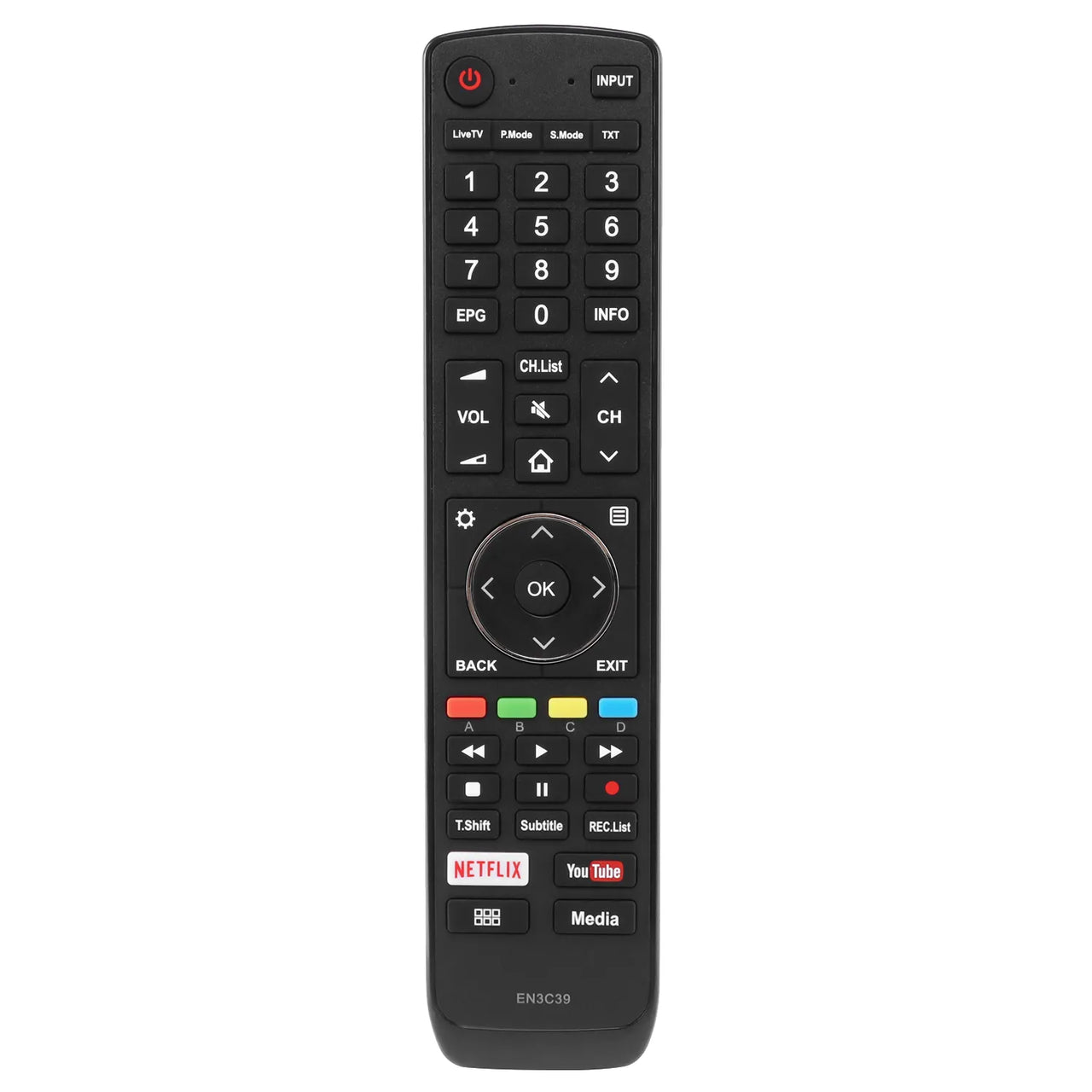 EN3C39 Replacement Remote for Hisense Televisions