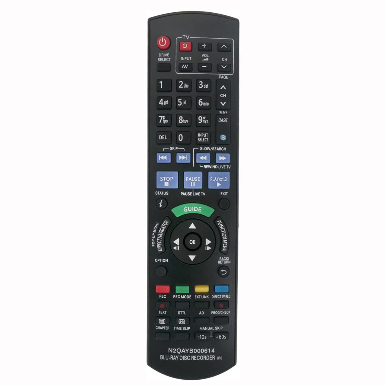 N2QAYB000614 Replacement Remote for Panasonic DVD Recorder