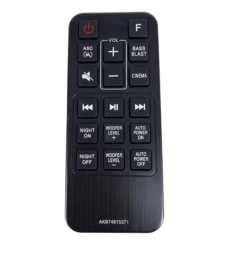 AKB74815371 Télécommande de Remplacement - VINABTY AKB74815371 Sound Bar Télécommande pour LG Sound Bar Audio SJ3 SJ4 Remote Controller AKB74815371 Télécommande de Remplacement - VINABTY AKB74815371 Sound Bar Télécommande pour LG Sound Bar Audio SJ3 SJ4 Remote Controller