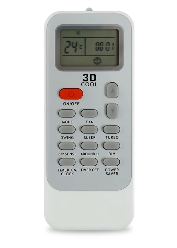 DG11J1-34 Replacement Remote for Whirlpool Hisense 3D AC Air Conditioners