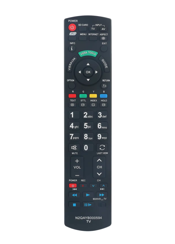 N2QAYB000594 Replacement Remote for Panasonic Televisions