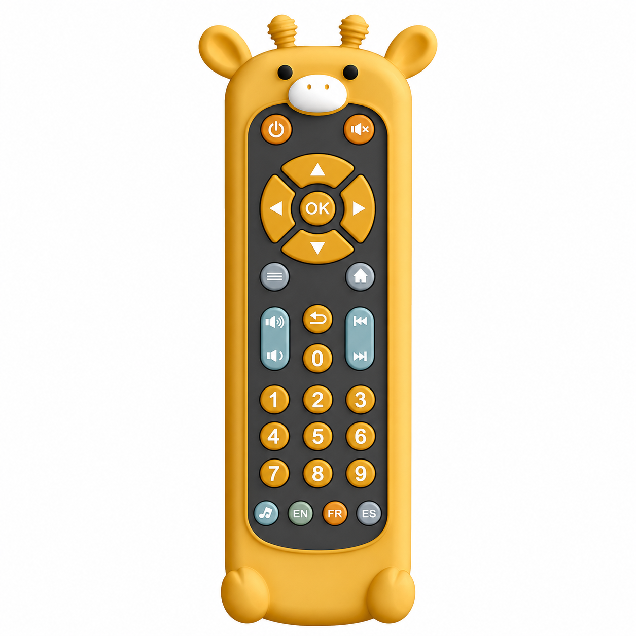 Baby Remote Control Toy with Lights, Sounds & Silicone Cover