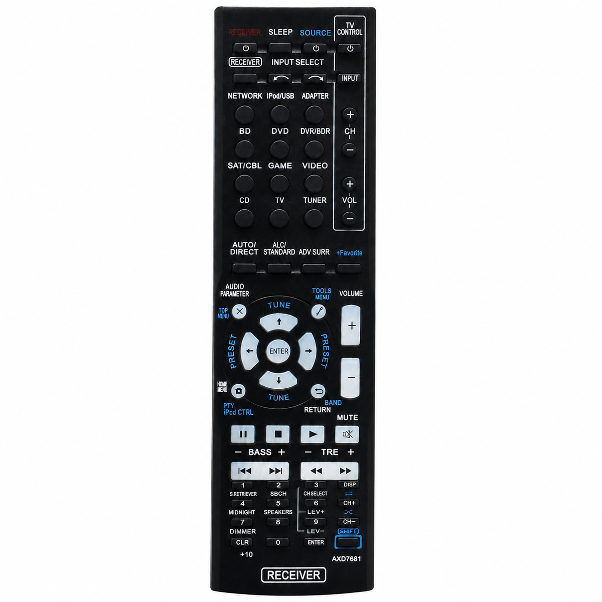 AXD7661 Replacement Remote for Pioneer AV Receivers