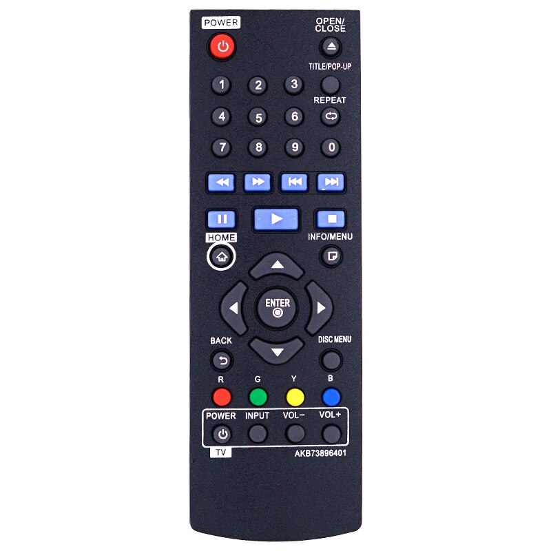 AKB73896401 AKB73735801 Replacement Remote for LG Blu-Ray Players Disc DVD BP300 BP340