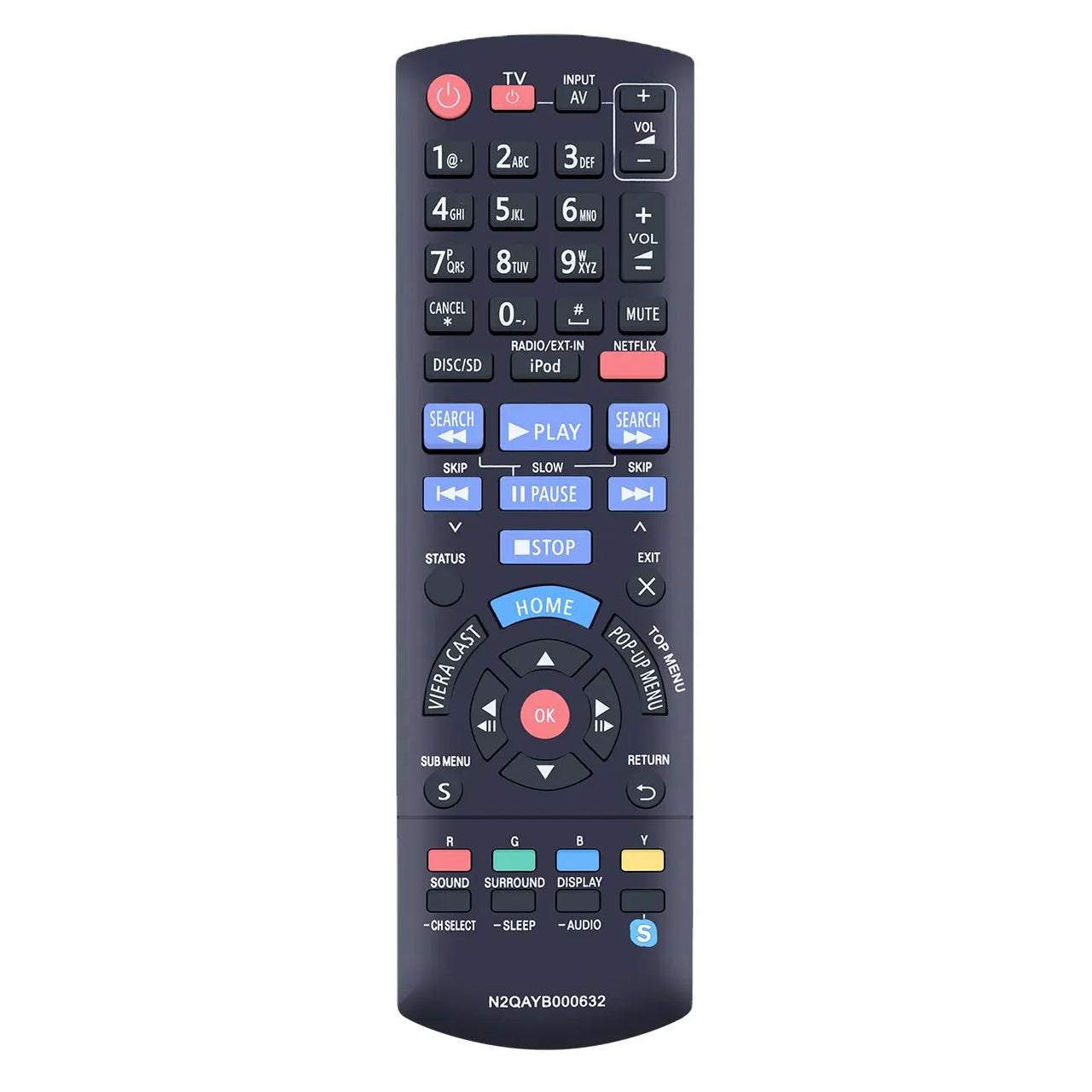 N2QAYB000632 Replacement Remote for Panasonic Home Theatre Systems