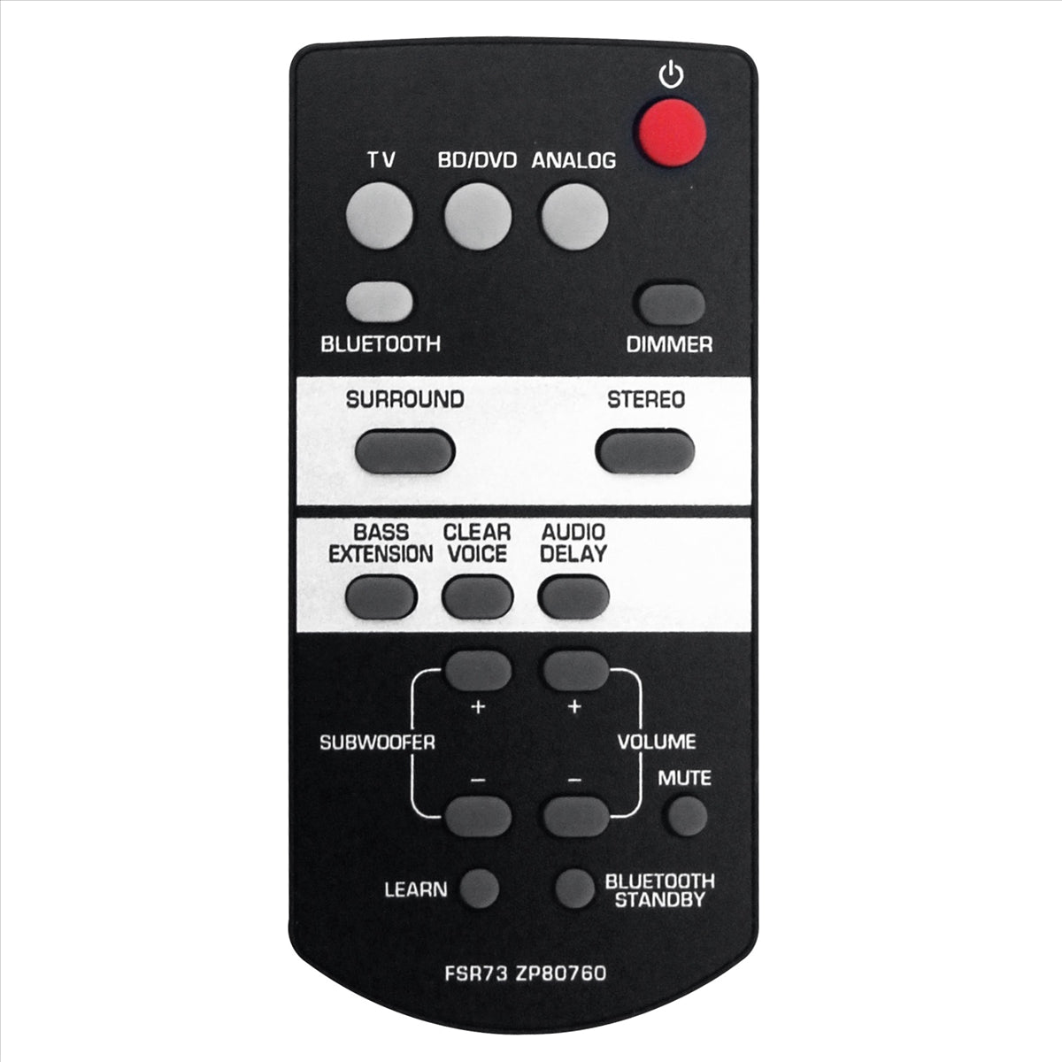 FSR73 Replacement Remote for Yamaha SoundBar Speaker Systems