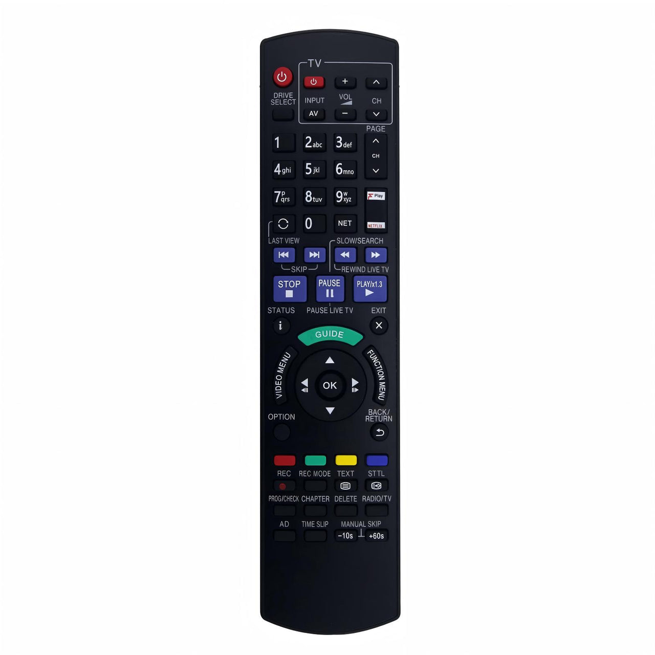 N2QAYB001058 Replacement Remote for Panasonic DMR-BWT850EB DMR-HWT150EB DVD Blu-Ray Recorders