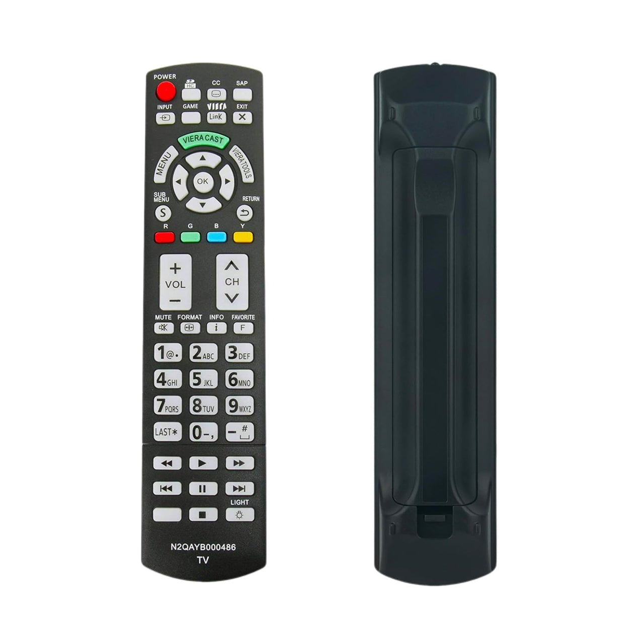 N2QAYB000486 Replacement Remote for Panasonic Televisions