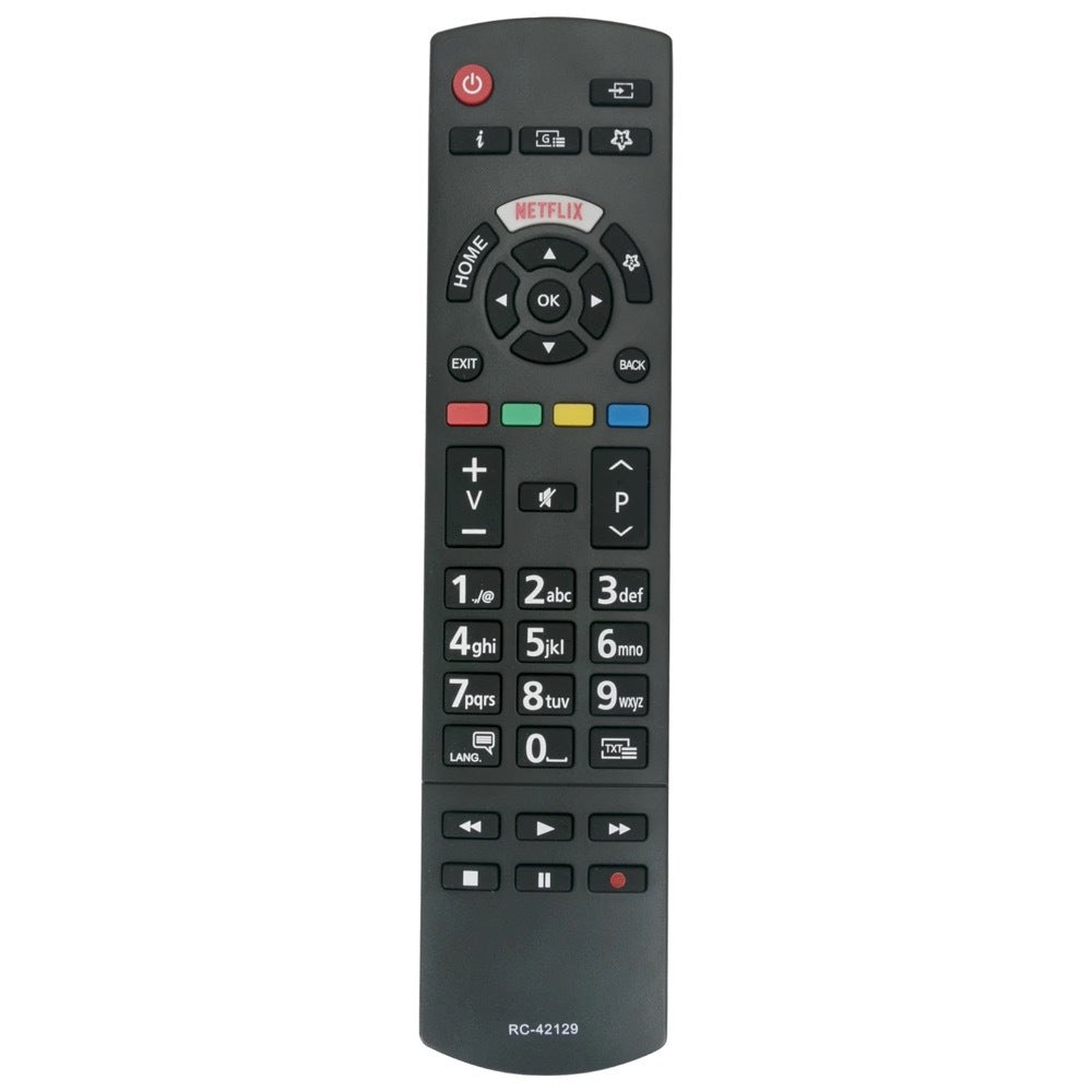 RC-42129 Replacement Remote for Panasonic Televisions TX-43FX550B TX-55FX555B TX-49FX550B 30100900