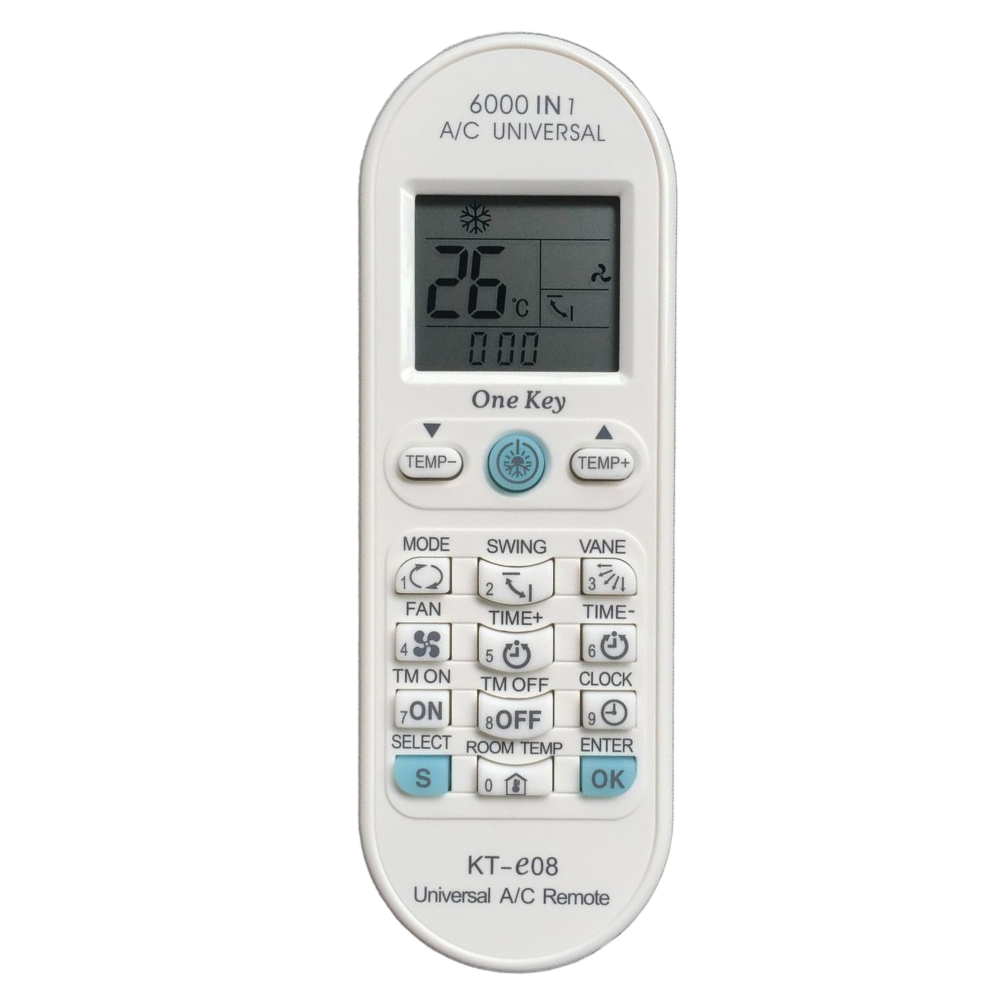 6000 in 1 Universal KT-E08 Replacement Remote for Air Conditioners