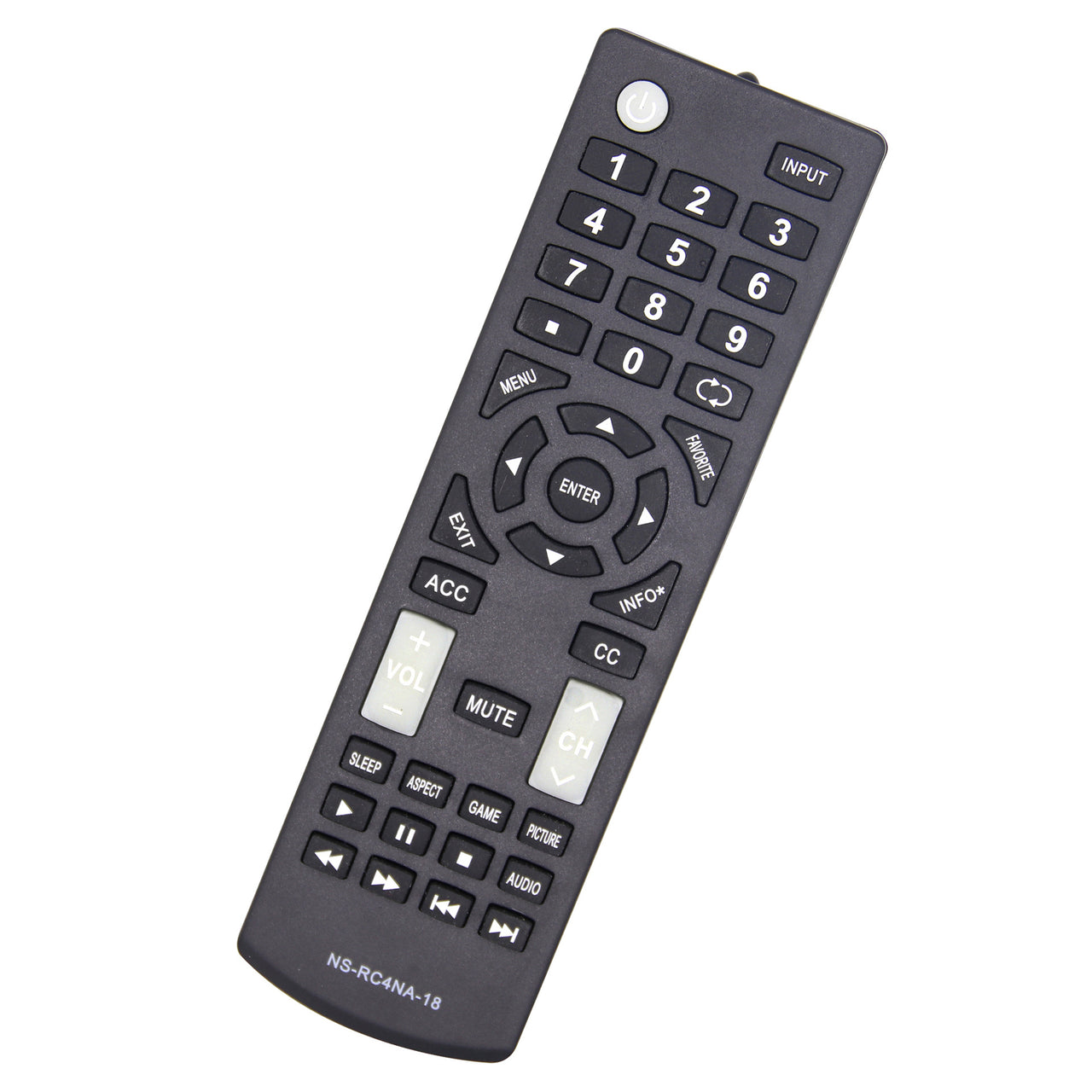 NS-RC4NA-18 Replacement Remote for Insignia Televisions