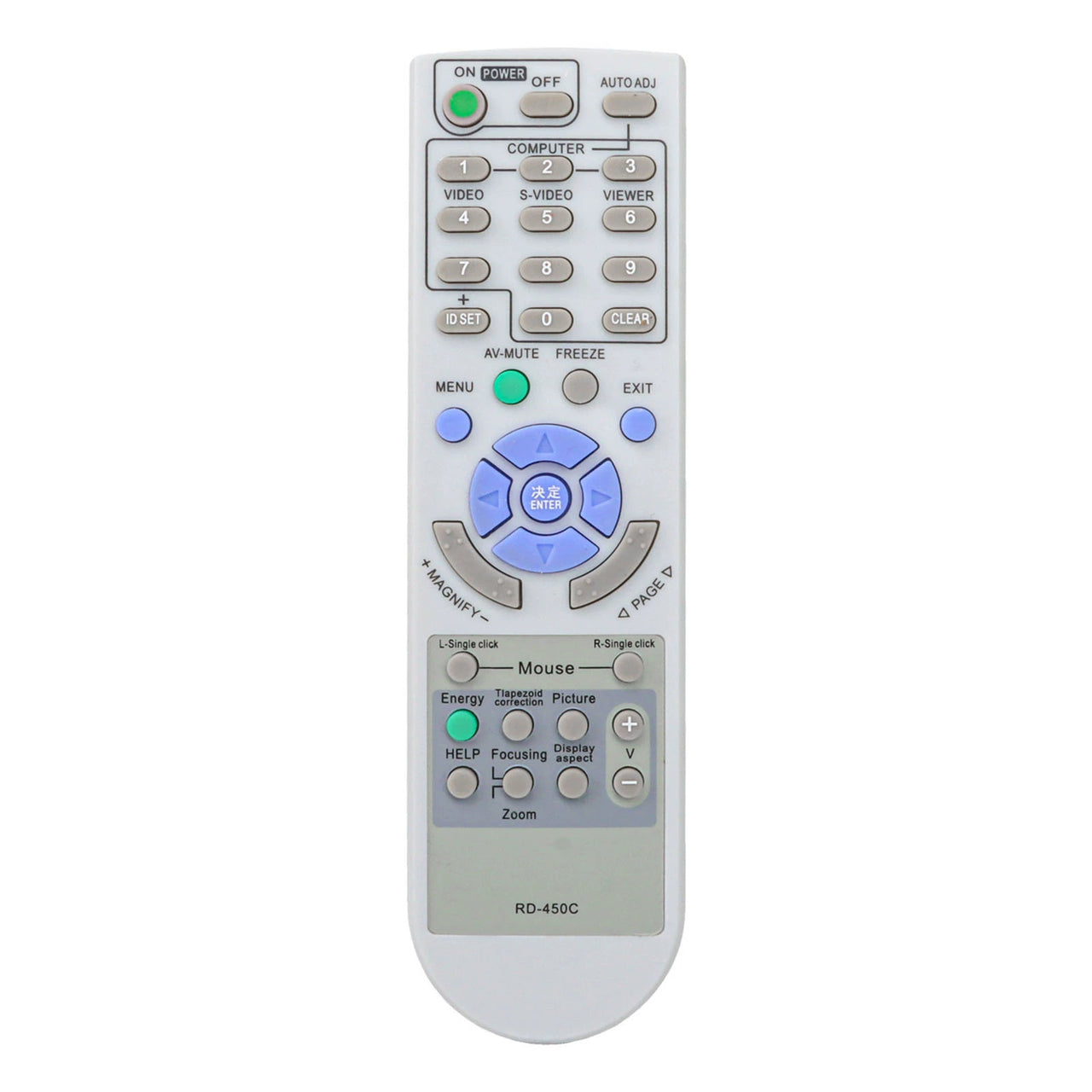 RD-450C Replacement Remote for NEC Projectors