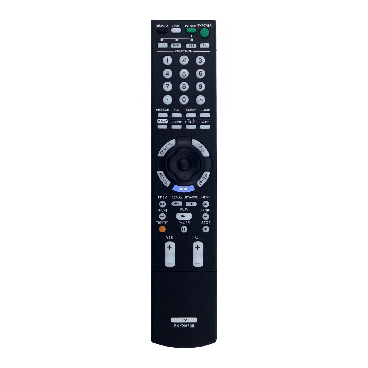 RM-YD017 Replacement Remote for Sony Televisions