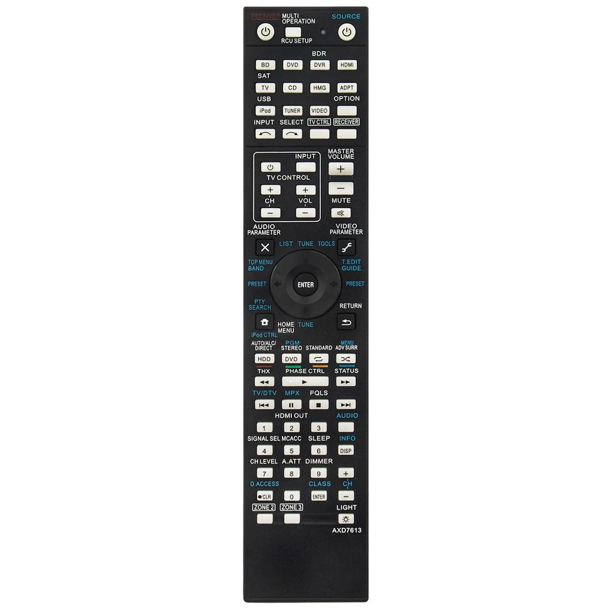 AXD7613 Replacement Remote for Pioneer AV Receiver